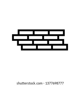 Concrete wall icon - vector