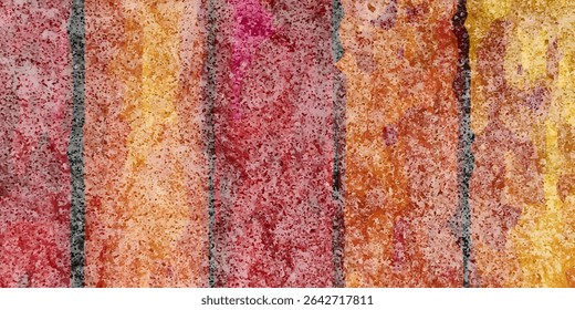Concrete wall texture with colored plaster. Beautiful design facade painted plaster walls with small pits of various shapes.