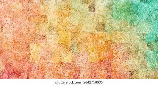 Concrete wall texture with colored plaster. Beautiful design facade painted plaster walls with small pits of various shapes.