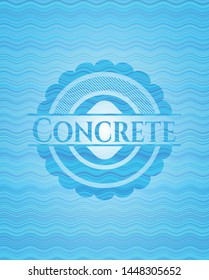 Concrete water style emblem. Vector Illustration. Detailed.