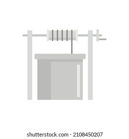 Concrete water well icon. Flat illustration of concrete water well vector icon isolated on white background