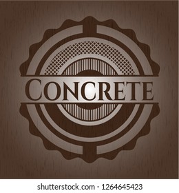 Concrete wood emblem. Vintage.