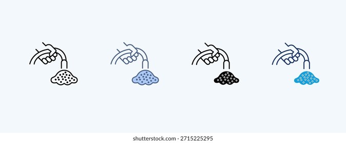 Illustrationsvektor für mehrere Symbole für konkrete Arbeit