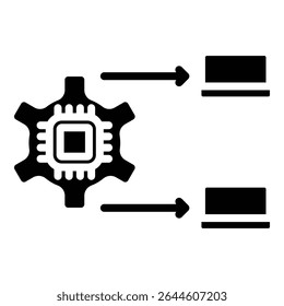 Concurrency Icon Bold Style For Various Design Purposes