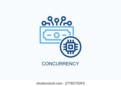 Concurrency Icon Or Logo Isolated Vector Illustration