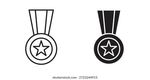Umriss des Condecorationssymbols und einfarbiges Vektorzeichen, lineare Piktogramme