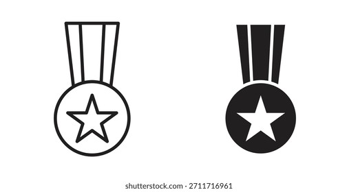 Condecoration Ikone in dünnen linearen und flachen Stil. Zeichen- und Symbolsatz