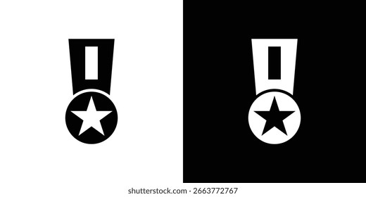Ilustración vectorial de iconos de condecoración - Colección de iconos vectoriales de estilo negro de alta calidad