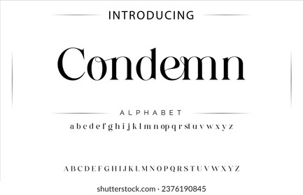 Condemn luxury elegant typography vintage serif font wedding invitation logo music fashion property