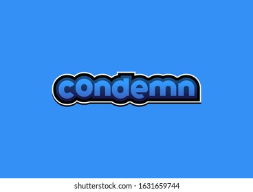 condemn Text Typography Design Template