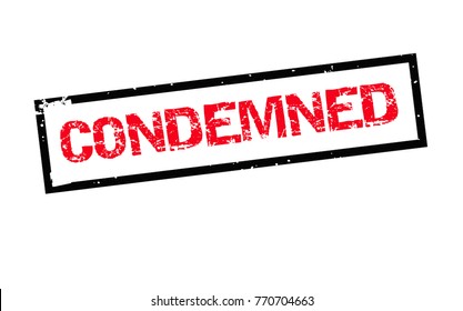 Condemned. Typographic stamp visualisation concept Original series.