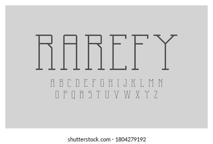 Condensed Alphabet Letters Font And Number. Timeless Typography Fonts Vector Illustration.