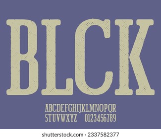 Condensed Bold font set design in vector format
