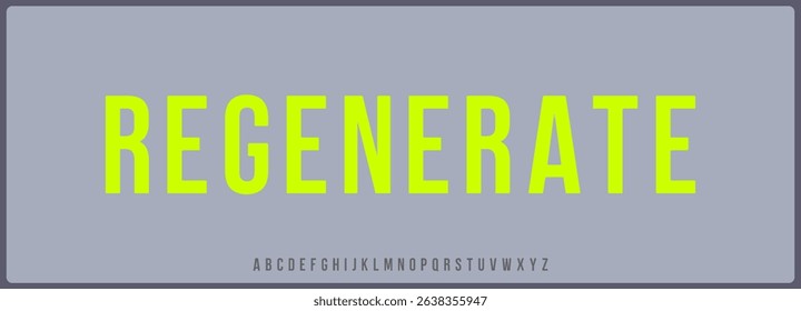 Condensed bold vector font. Alphabet with modern and elegant uppercase. 