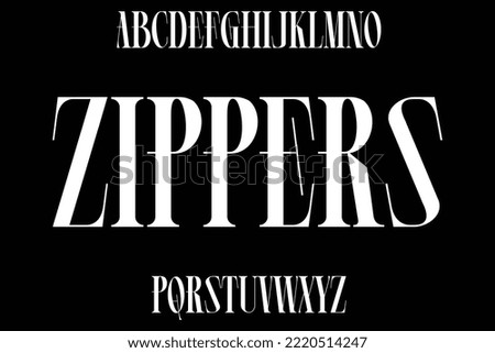 Condensed display typeface font vector