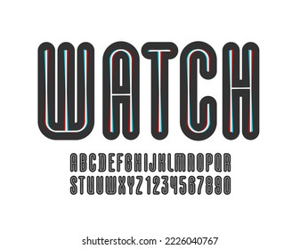 Zusammengefasste Glitzschrift, hochauflösendes Alphabet, moderne Buchstaben und Zahlen