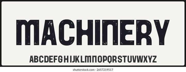 Fuente condensada de Vector grunge y textura. Alfabeto mayúscula con estilo urbano. Tipografía para póster, música, moda y películas.