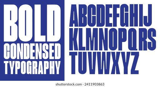 Kondensierte handgezeichnete, fette Typografie