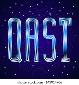 Condensed Lines Space Letters Q R S T