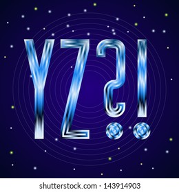 Condensed Lines Space Letters Y Z