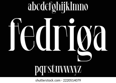 Condensed lowercase alphabet display font vector