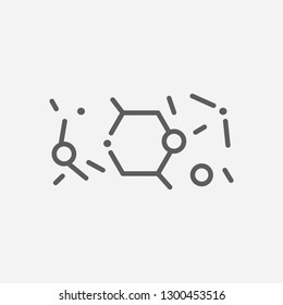 Condensed matter physics icon line symbol. Isolated vector illustration of  icon sign concept for your web site mobile app logo UI design.