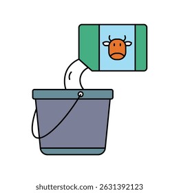 Icono de leche condensada con Vector de fondo blanco