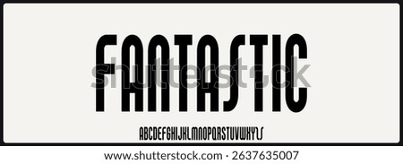 Condensed sans serif vector font. Minimalist and modern condensed font. Uppercase and lowercase alphabet vector font.
