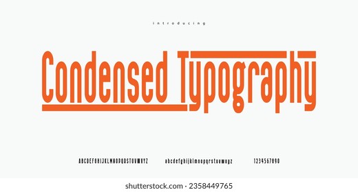 condensed typography sans serif font alphabet typeface