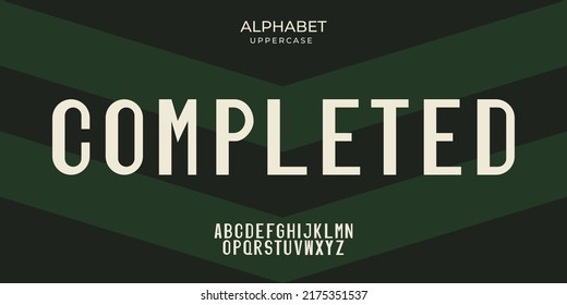 Condensed vector alphabet, modern contemporary style