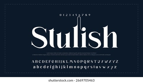 Condensed Vector Fonts. Alphabet of sans serif font with modern typography. bold and tall vector font