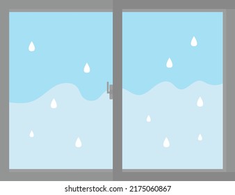 Condensed window　It is vector illustration.