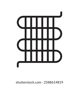 Condenser coil icon Flat illustration sign