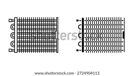 Condenser coil icon graphic design. Vector icon illustrations