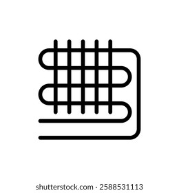 Condenser coil icon logo sign set vector outline