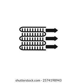 Condenser coil icon Simple thin line flat symbol