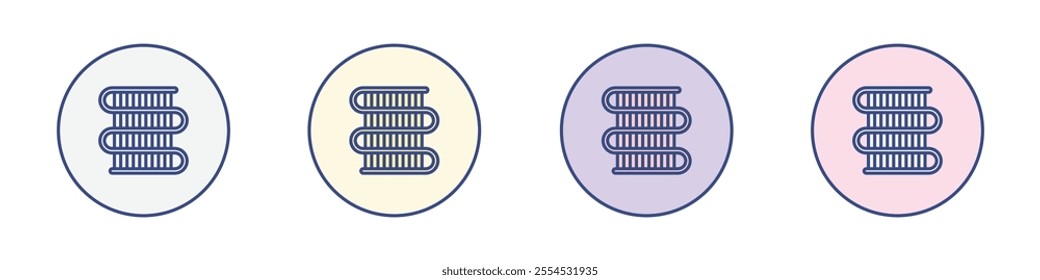 Condenser coil icon Thin line flat illustration