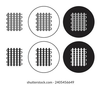 Condenser coil vector icon set. AC cooling copper evaporator vector illustration. Air conditioning condenser sign suitable for apps and websites UI designs.