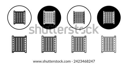 Condenser coil vector icon set collection. Condenser coil Outline flat Icon.