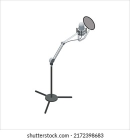 condenser microphone isometric design for studio