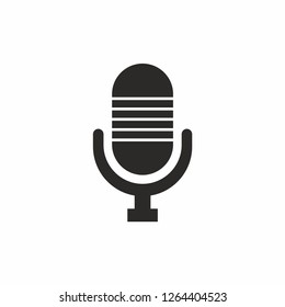 Condenser microphone recording Icon vector