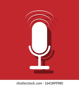 condenser microphone recording vector icon