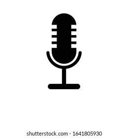 condenser microphone vector icon, microphone vector icon