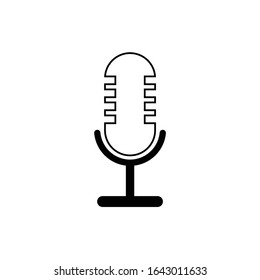 condenser microphone vector icon, microphone icon