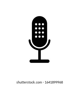 condenser microphone vector icon, music vector icon