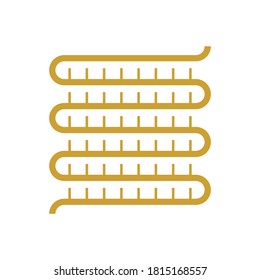 Condenser unit icon. Temperature and humidity control technology in air conditioning HVAC system. For cooling, moisture and heat ventilation. Consist of copper tube or pipe and fluid or gas inside.