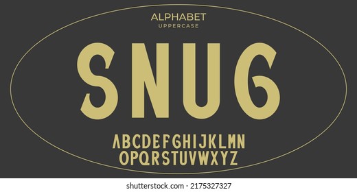 Condescending bold alphabet, vintage nostalgic style