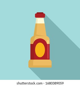 Condiment bottle icon. Flat illustration of condiment bottle vector icon for web design
