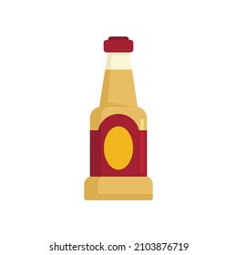 Condiment bottle icon. Flat illustration of condiment bottle vector icon isolated on white background