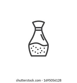 Condiment bottle line icon. linear style sign for mobile concept and web design. Sauce bottle outline vector icon. Symbol, logo illustration. Vector graphics